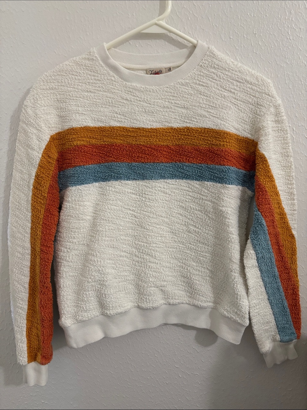 Faherty Crewneck Sweater with Stripes